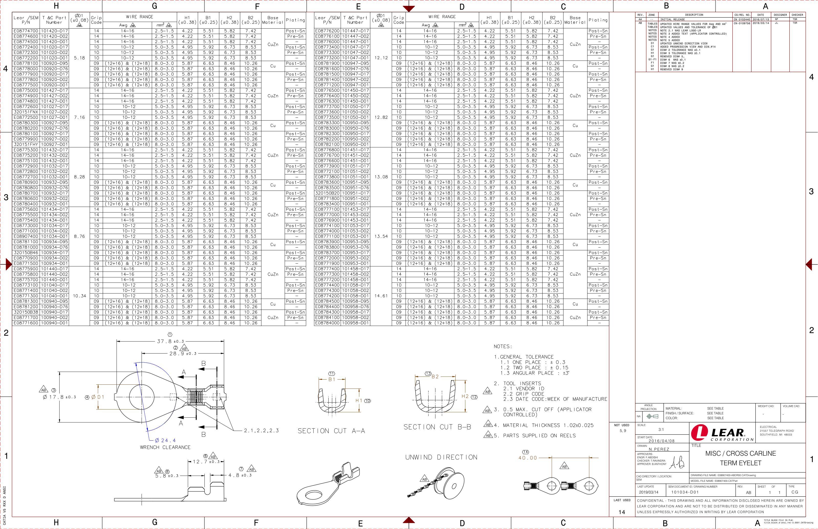 鉄道 DATA FILE RING TERMINAL - E08781600 | Lear e-Catalog