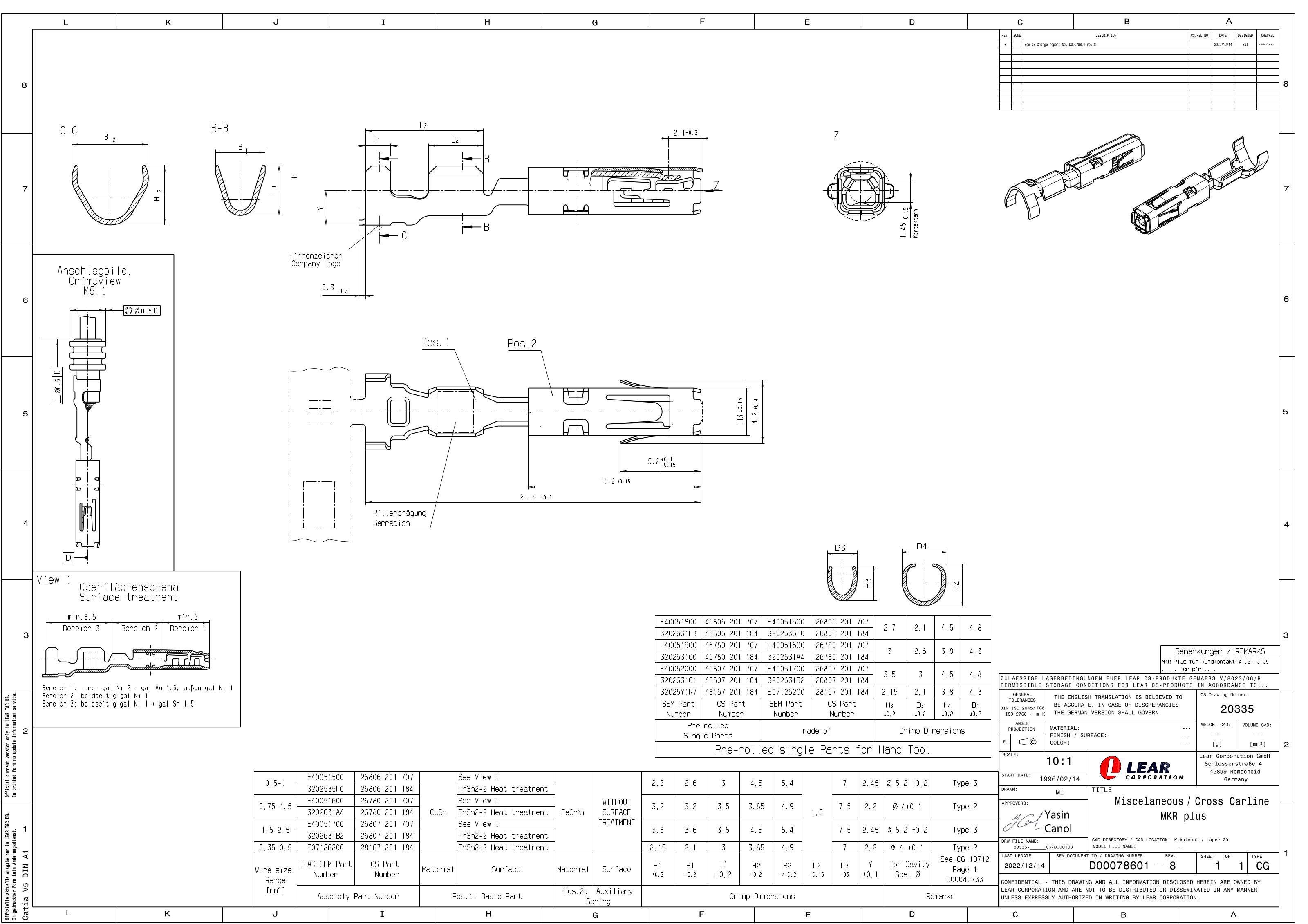 MKR PLUS TERMINAL - 3202535F0 | Lear e-Catalog