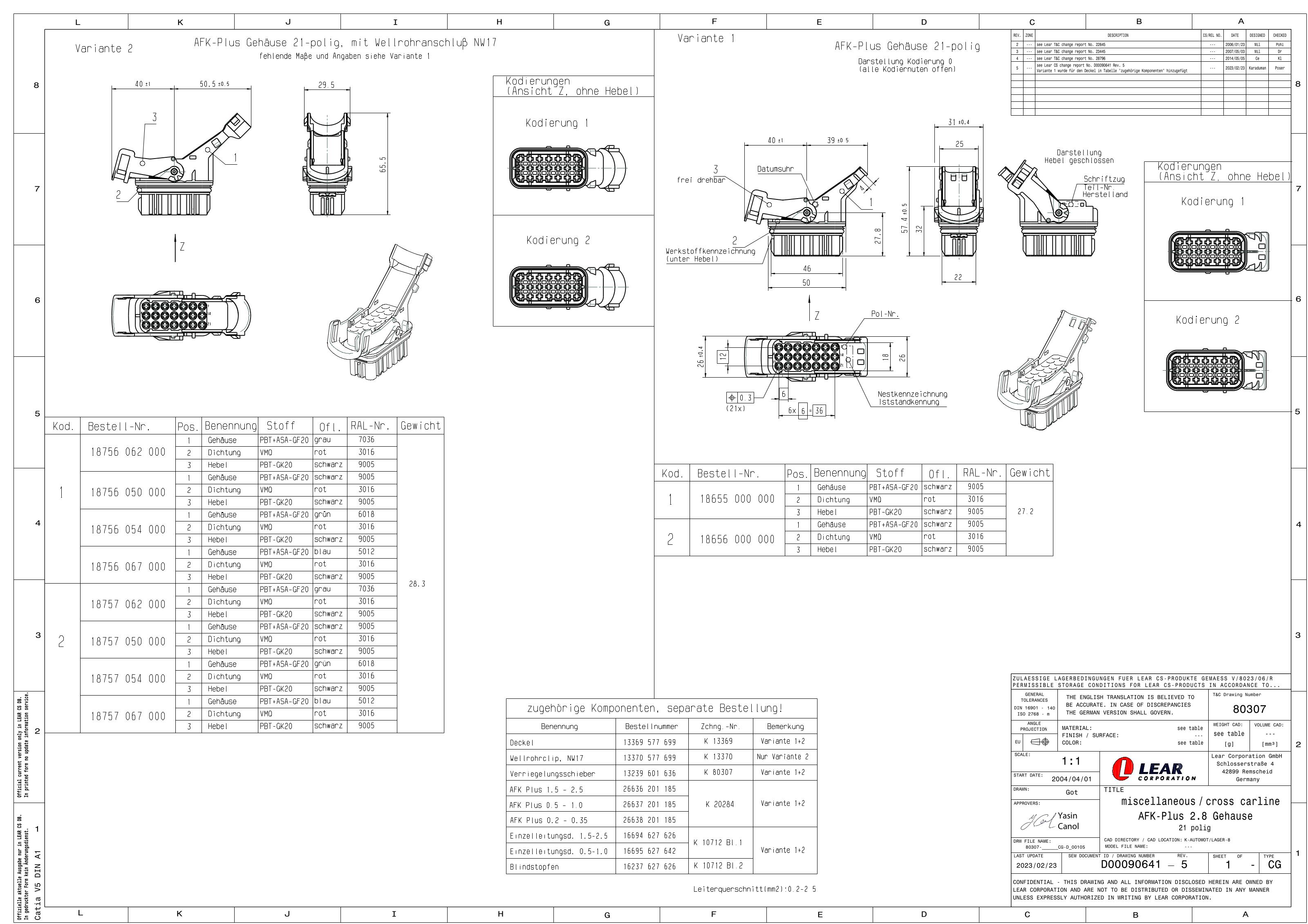 鉄道 DATA FILE AFK PLUS HOUSING 21WAY - 3216786B5 | Lear e-Catalog